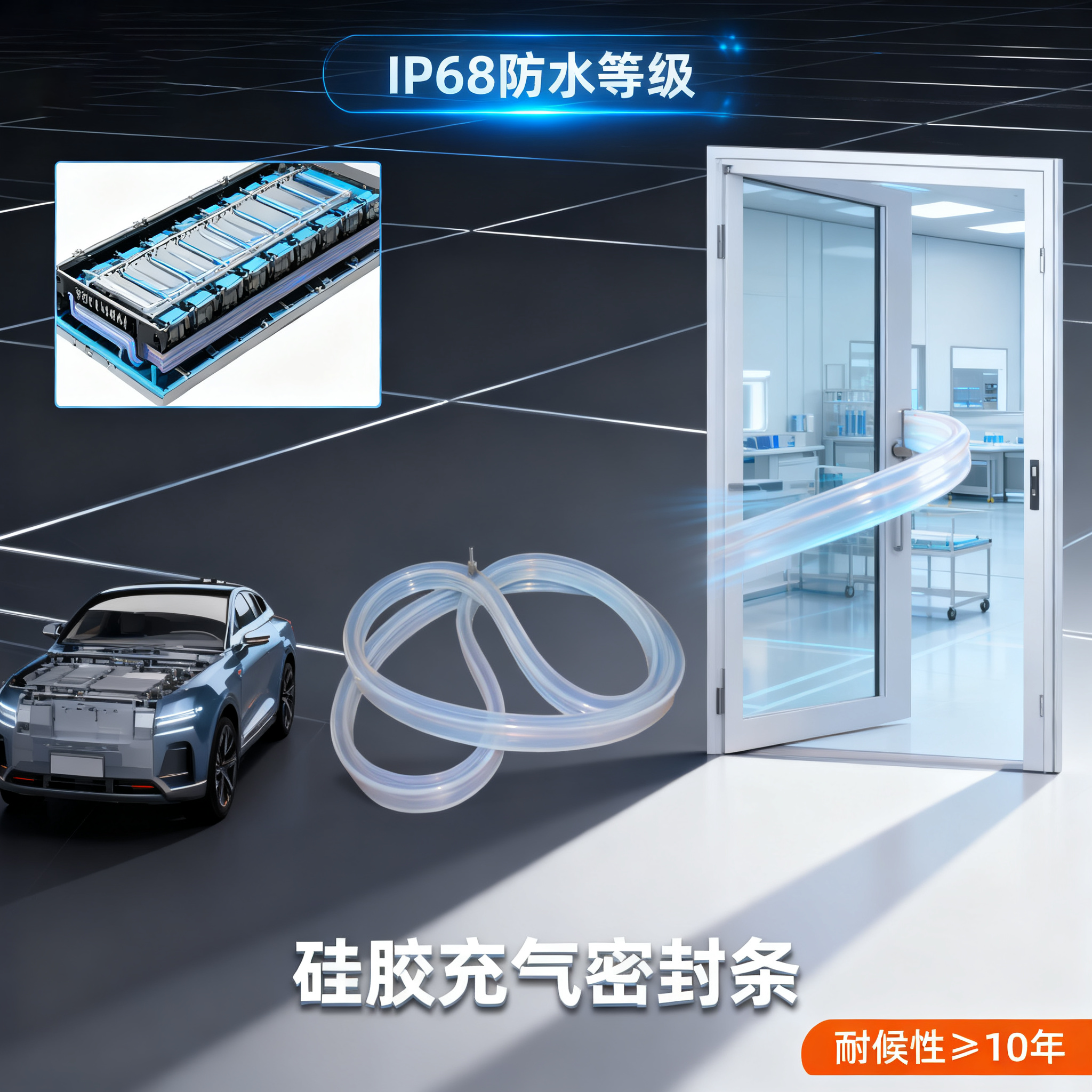 硅胶气囊密封条